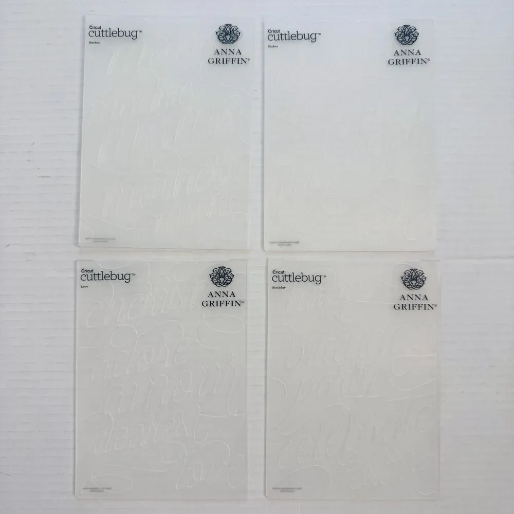 Cricut Cuttlebug Embossing Folders Anna Griffin Family Mother Father Love Birth
